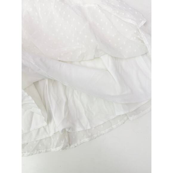 Lucky in the Sky White Tiered Mini Dress - Size Small - Picture 5 of 6